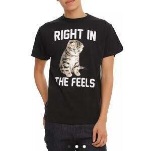 Echo Black Matter Right In The Feels Kitten T-Shirt sz M